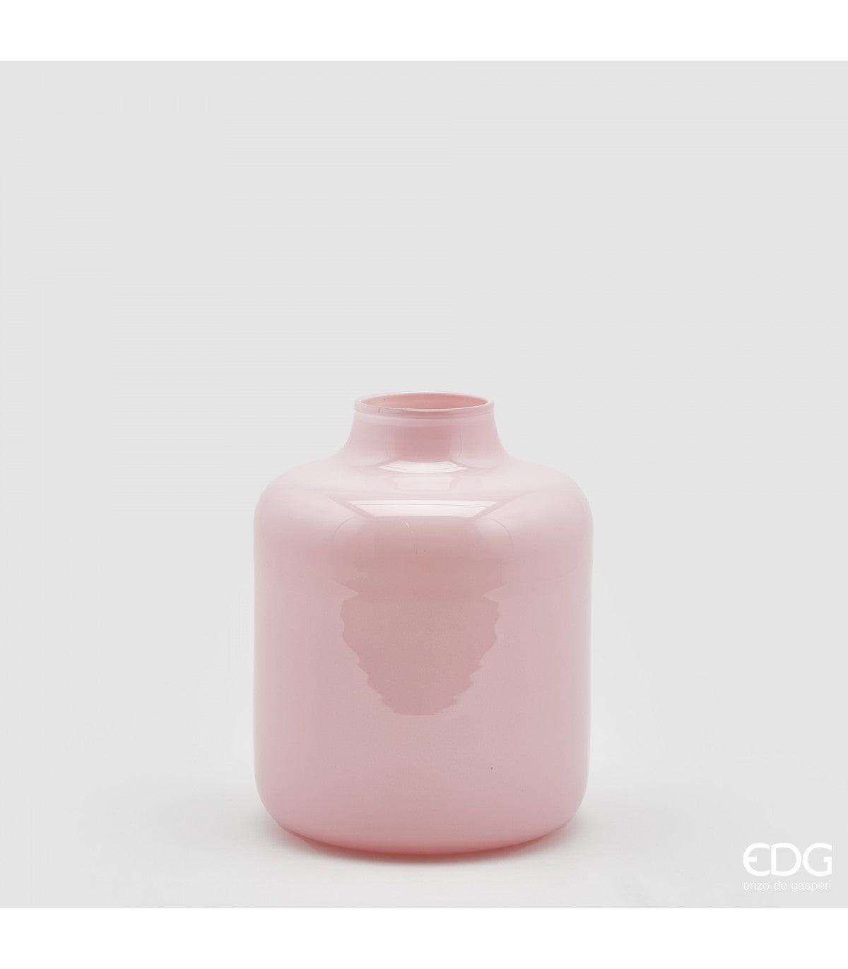 Vaso Nida in vetro rosa pastello H22 - EDG Enzo De Gasperi