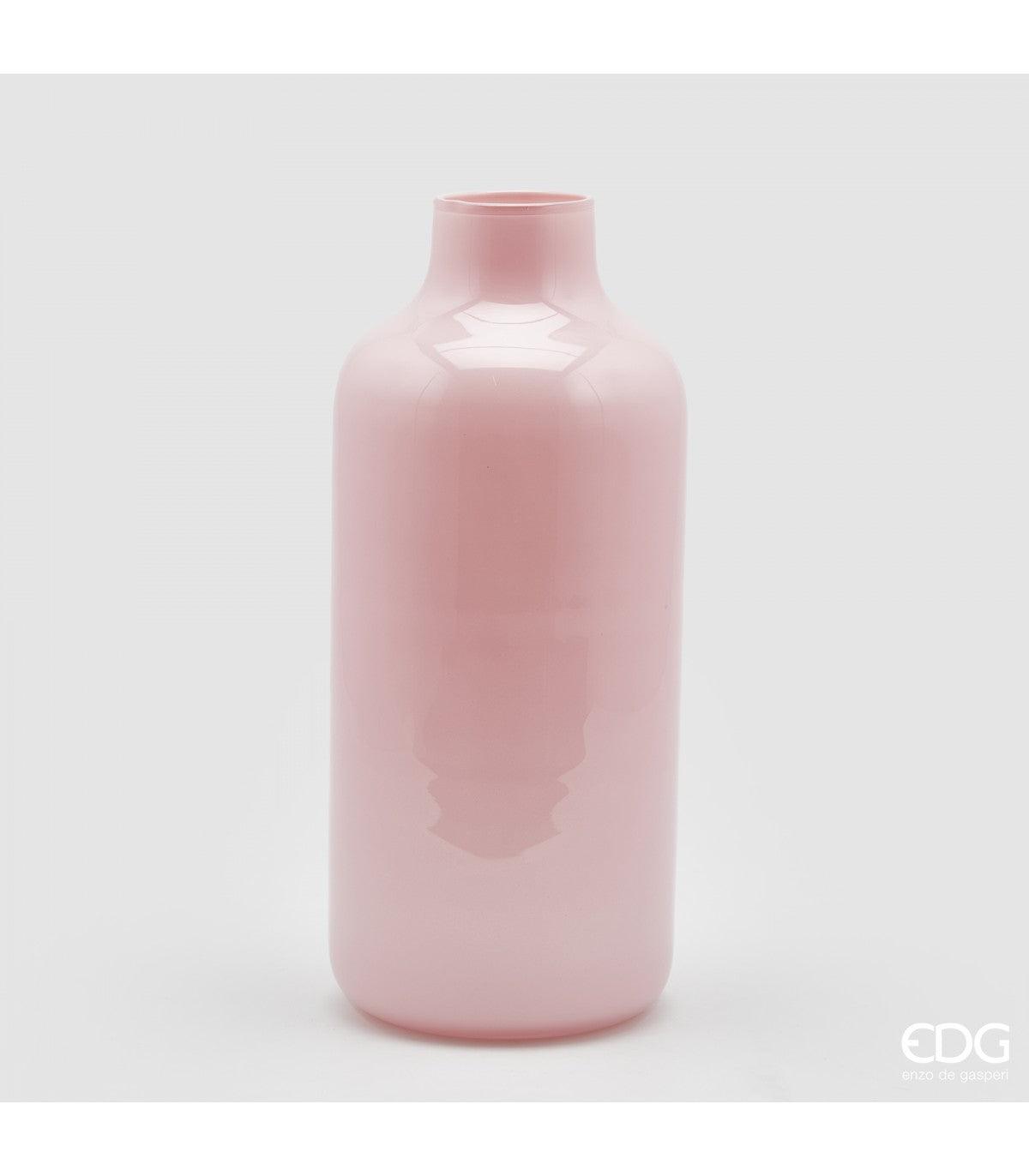 Vaso Nida in vetro rosa pastello H34 - EDG Enzo De Gasperi